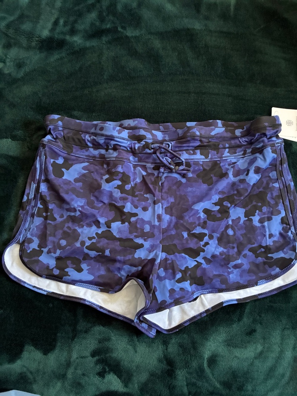 Athleta Purple and Blue Camo Athletic Shorts